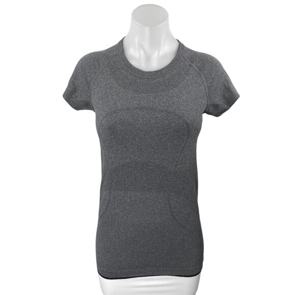 Lululemon Swiftly Tech Women's Gray Sculpt Knit Short Sleeve Tee T-Shirt Top 6 - Picture 1 of 4